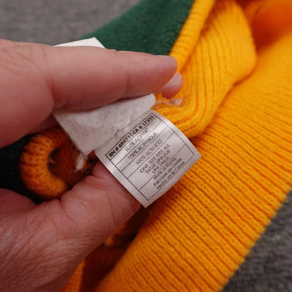 Green Bay Packers Hat Beanie Mens One Size Green NFL Football Fleece Knit